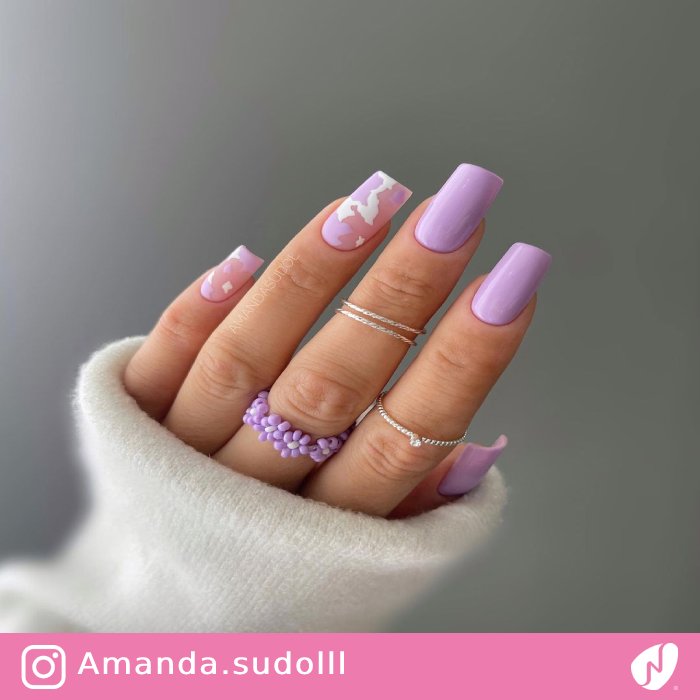 Violet Pastel Nails